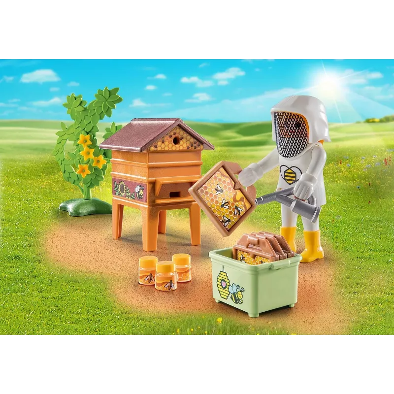 Playmobil apicoltore – gioco di ruolo e gioco creativo per bambini da 4 a 10 anni – Fat Brain Toys