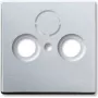 BUSCH JAEGER Placca centrale alluminio per presa antenna 2 fori 1743-83