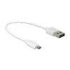 Cavo USB DeLOCK 84805 USB 2.0 0,2 m USB A Micro-USB B bianco