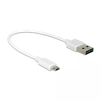 Cavo USB DeLOCK 84805 USB 2.0 0,2 m USB A Micro-USB B bianco
