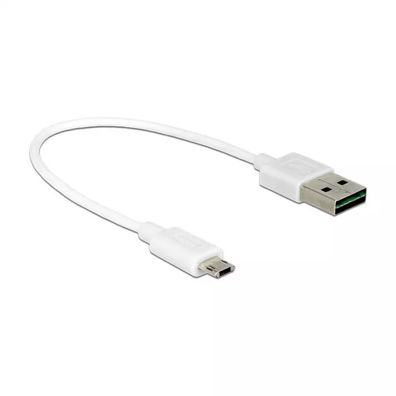 Cavo USB DeLOCK 84805 USB 2.0 0,2 m USB A Micro-USB B bianco