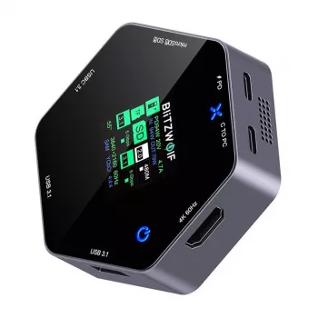 Docking station BlitzWolf BW-TH16 8in1 USB 100W con display smart LCD