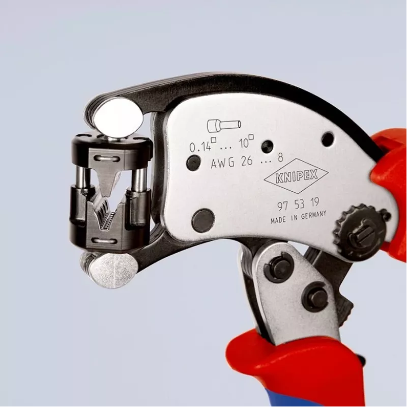 KNIPEX Twistor T pinza crimpatrice autoregolante, pinza crimpatrice per capicorda