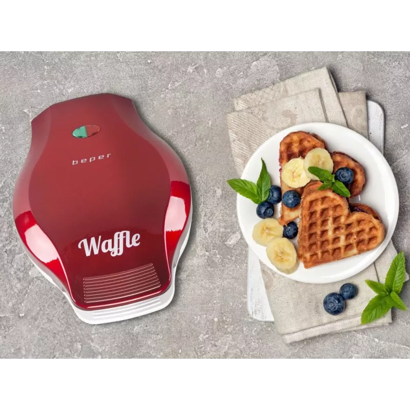 Beper BT.603Y Party Line piastra per waffle, piastra antiaderente da 18 cm