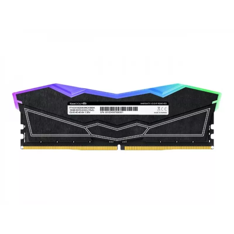 DIMM 32 GB DDR5-6400 (2x 16 GB) kit dual, memoria nera, FF3D532G6400HC40BDC01, Delta RGB, INTEL XMP