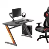 Scrivania gaming NanoRS RS120, design moderno, leggera e stabile (carico max 50 kg), nero e arancione