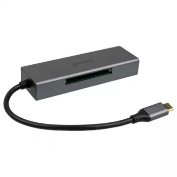 Lettore di schede Akasa AK-CR-09BK USB 2.0 Type-C grigio