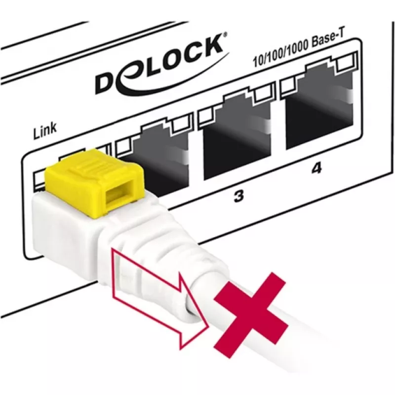 Cavo di rete DeLOCK 85330 RJ-45 Cat6a 0,5 m bianco