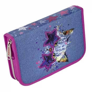 Hama Crazy Cat 00139125 Astuccio completo, blu/rosa