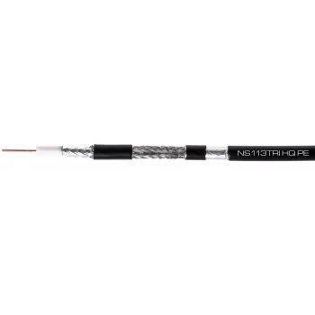 Cavo coassiale NS113TRI HQ PE nero 300m