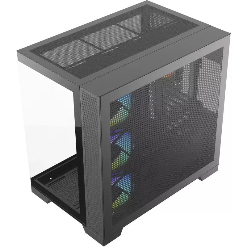 Case PC Silentware View A-RGB nero VIEWSchwarz — case Mid-Tower con illuminazione A-RGB
