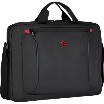 Borsa per laptop Wenger BQ 16 Slimcase Toploader nero — adatta per laptop da 16 pollici, design toploader, scomparto imbottito