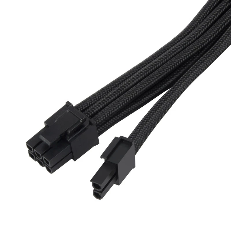 SilverStone PP07E - cavo prolunga alimentazione - PCIe Power 8 pin (6+2) (M) a PCIe Power 8 pin (F) - 30 cm - nero (SST-PP07E-