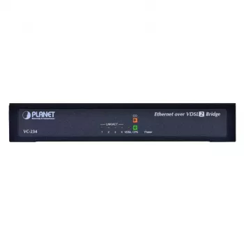 Gateway di rete PLANET VC-234 managed 4 porte Fast Ethernet (10/100) rackmount 1U, ingresso DC, capacità di switching 0,8 Gbit/s