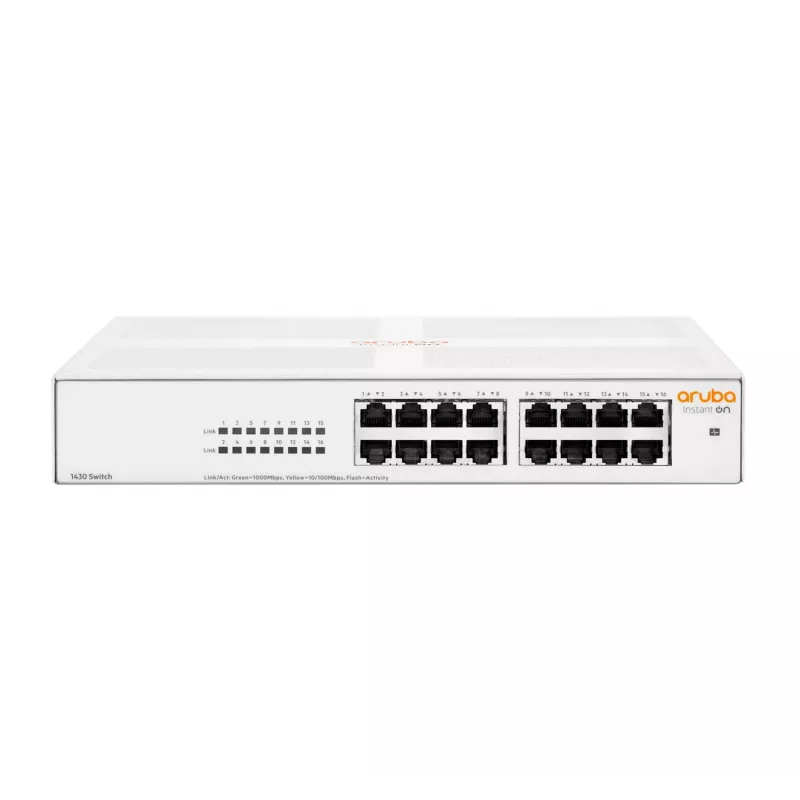 Aruba Instant On 1430 16G unmanaged L2 Gigabit Ethernet (10/100/1000) 1U bianco