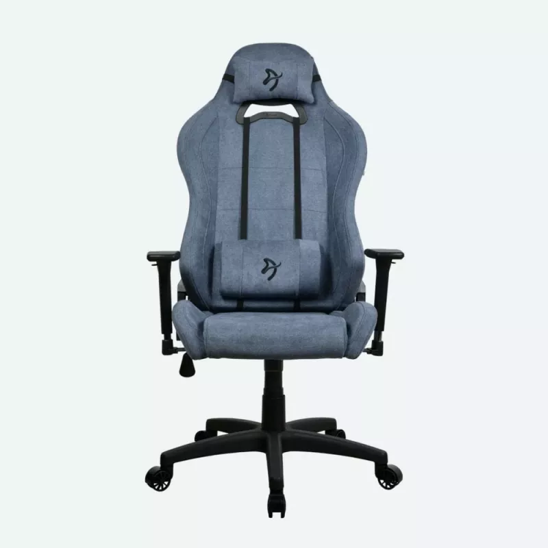 Sedia gaming Arozzi Torretta SoftFabric Blue — design ergonomico, regolabile in altezza e braccioli regolabili