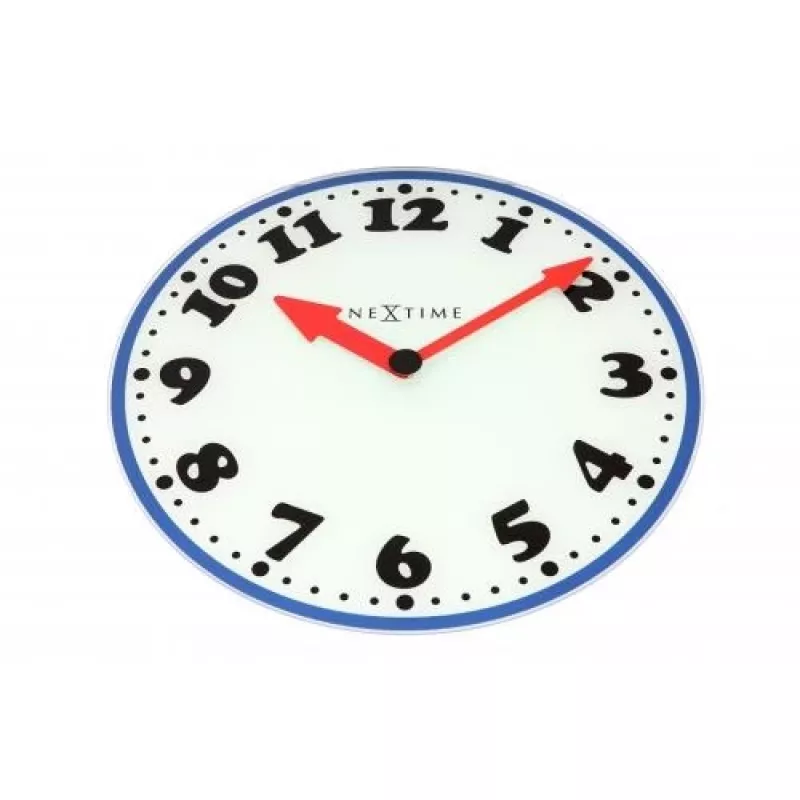 NeXtime orologio da parete 8151 Boy, Ø43 cm, bianco/blu/nero/rosso