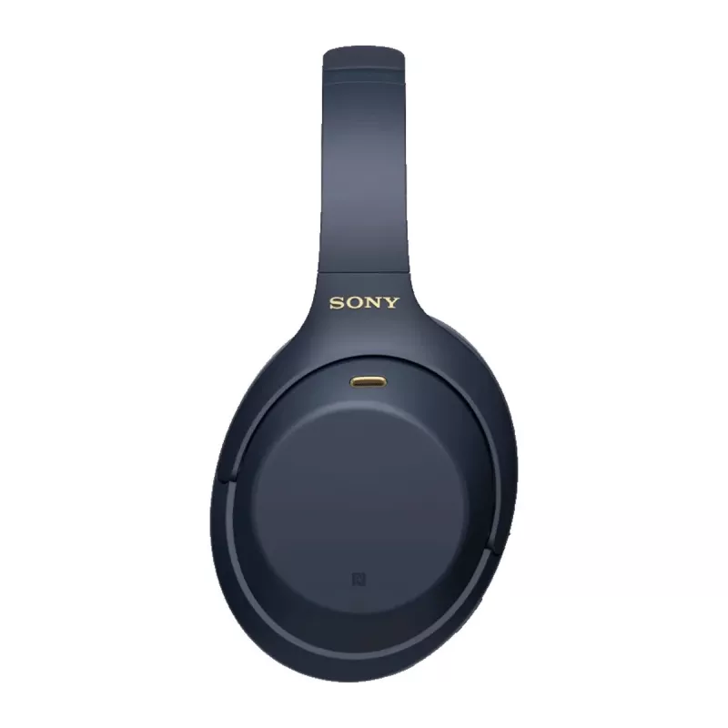 Cuffie Sony WH1000XM4L.CE7, circumaurali, con filo e senza fili (Bluetooth, USB-C), blu, archetto