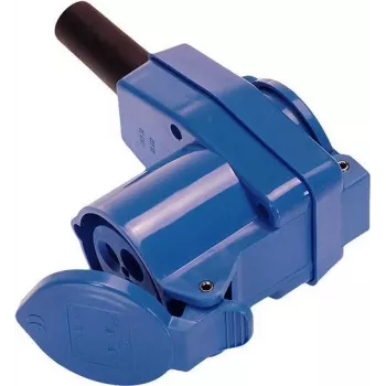 Connettore femmina CEE angolare 250 V 16 A con presa Schuko integrata AS Schwabe 60474