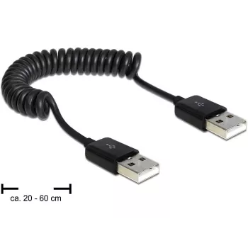 Cavo USB DeLOCK 83239 USB 2.0 0,6 m nero