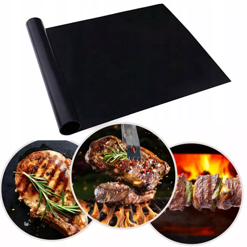 Tappetino grill BBQ in teflon confezione da 2 Extralink, 30 x 44 cm