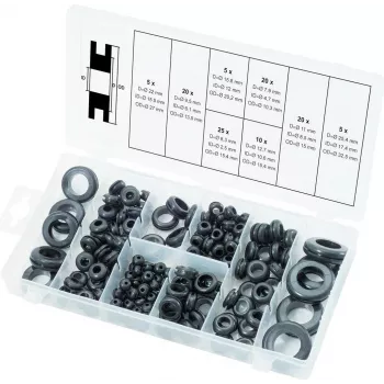 Set passacavi ks tools 970.0050 — 110 pz., misure assortite per fissaggio rivestimenti e modanature