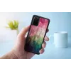 Custodia per cellulare iKins per Samsung Galaxy S20+ — design fiori d'acqua, nero