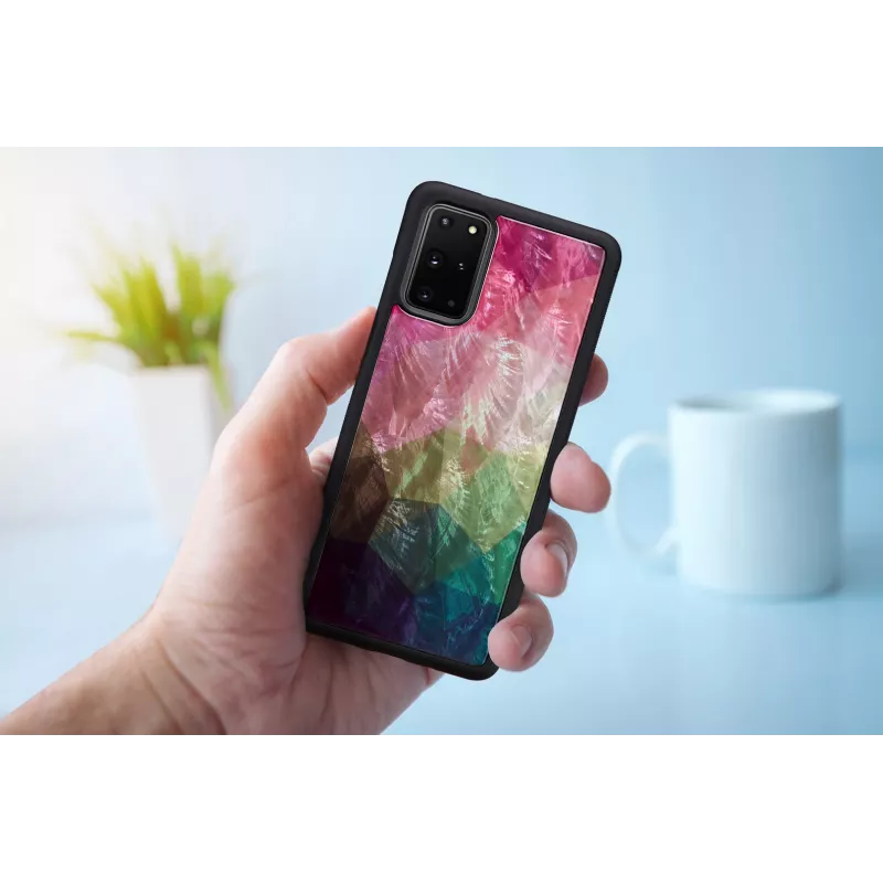 Custodia per cellulare iKins per Samsung Galaxy S20+ — design fiori d'acqua, nero