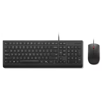 Set tastiera e mouse con filo Lenovo Essential 4X31R64445 — tastiera full-size con filo USB e mouse con filo USB
