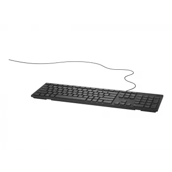 Tastiera full-size con filo Dell KB216 — layout QWERTY nordico, nero, USB