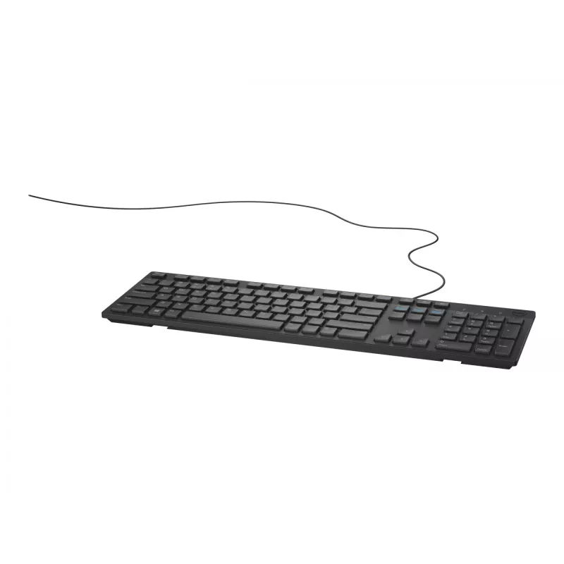Tastiera full-size con filo Dell KB216 — layout QWERTY nordico, nero, USB
