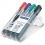 Pennarello Staedtler Lumocolor 350 WP4 4 pezzi nero blu verde rosso