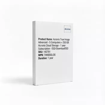 Acronis True Image Advanced - 5 computer + 250 GB Acronis Cloud Storage - abbonamento 1 anno - download ESDESD