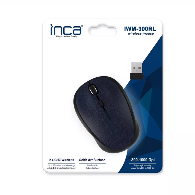 Cian Technology GmbH INCA mouse IWM-300RL Nano-USB wireless 1600 DPI tessuto BL retail - mouse