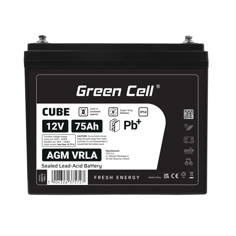 Batteria AGM VRLA 12V 75Ah IP54