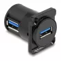 DeLOCK modulo D-Type USB 2.0 Type-A femmina su femmina 90° angolato