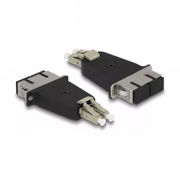 Accoppiatore ibrido in fibra ottica DeLOCK LC-Duplex maschio su SC-Duplex femmina beige