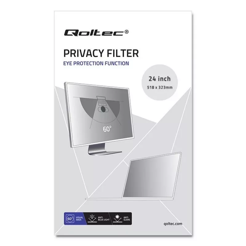 Filtro privacy Qoltec 51061 per monitor 61 cm (24 pollici)