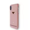 Custodia posteriore per cellulare VixFox per iPhone XSMAX con porta carte, rosa
