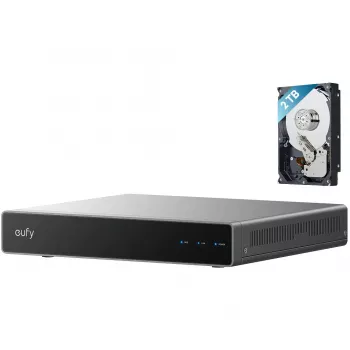 Videoregistratore di rete Eufy S4 – NVR 8 canali, 4K (3840x2160), HDD 2 TB, espandibile a 16 TB, nero/grigio