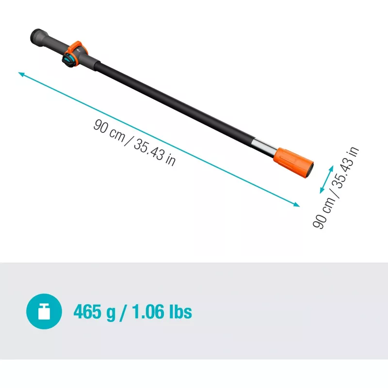 Gardena 18800-20 Cleansystem manico S, 90 cm, alluminio