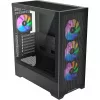 Case per PC Silentware Core 100 A-RGB nero — modello CORE100Schwarz, illuminazione A-RGB, formato Mid-Tower