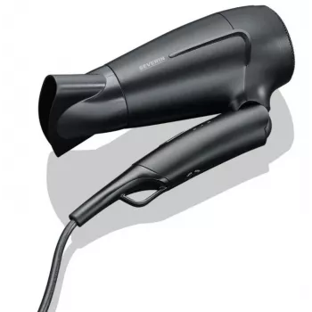 Asciugacapelli SEVERIN HT 0159 — 1600 W, doppia tensione 110/220–240 V, 2 velocità, tasto aria fredda, cavo 1,8 m, nero