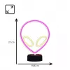 Lampada da tavolo MANTA SNL86PK Style Neon Lights UFO rosa – lampada neon decorativa rosa