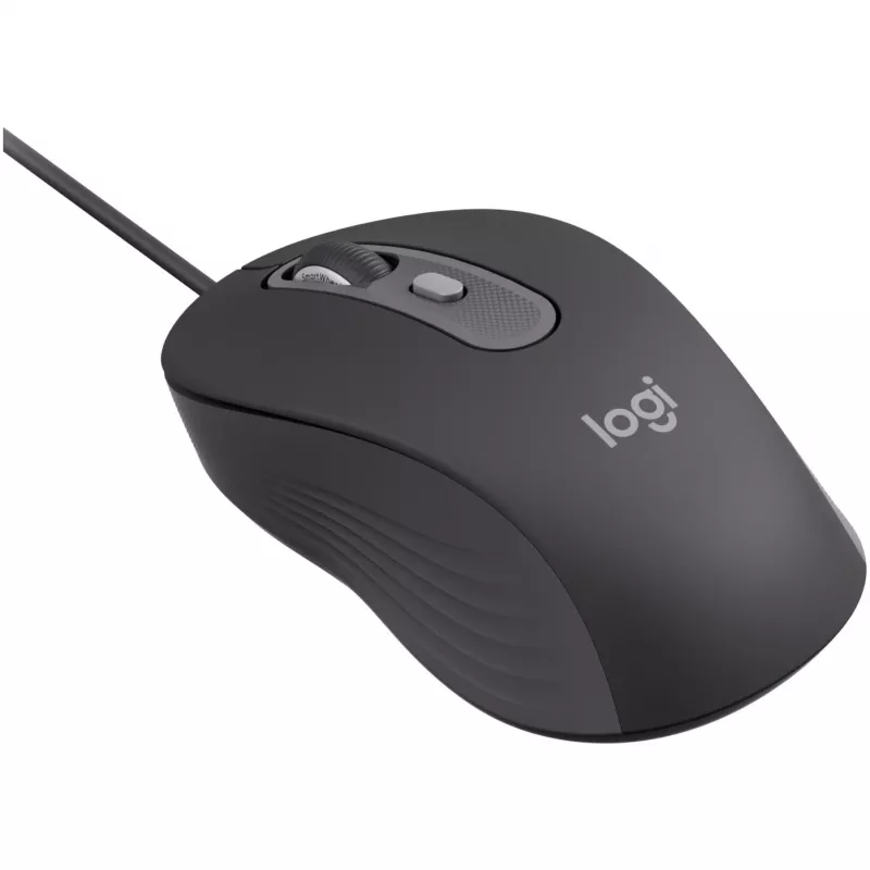 Logitech Signature Wired M520 for Business Mouse ottico con filo USB-C Plug-and-Play Windows/Mac/Chrome/PC/laptop - Graphite