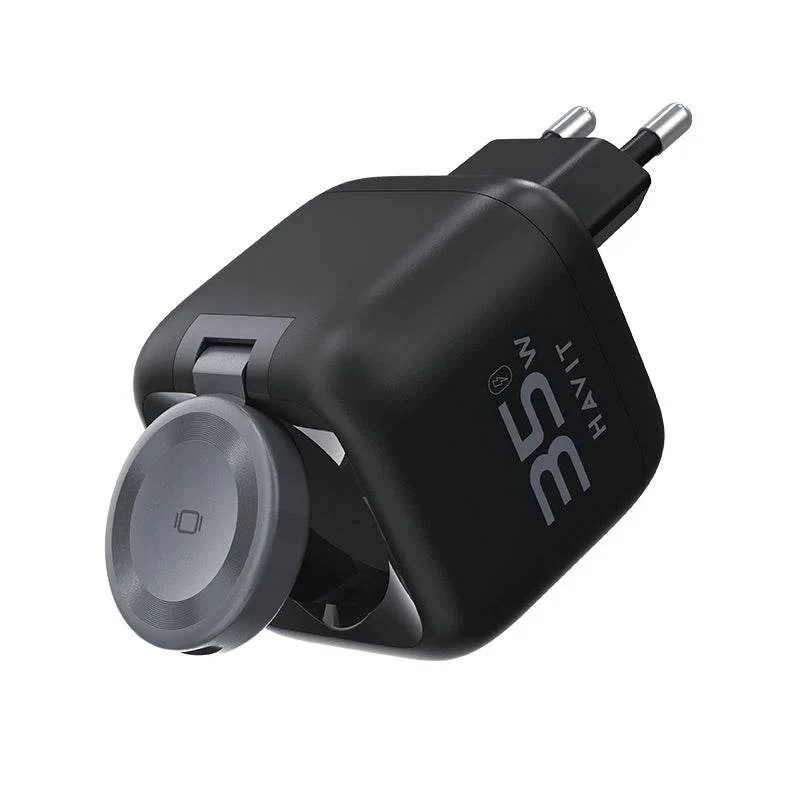 Havit UC250 A-EU caricabatterie da viaggio GaN con cavo estensibile, nero