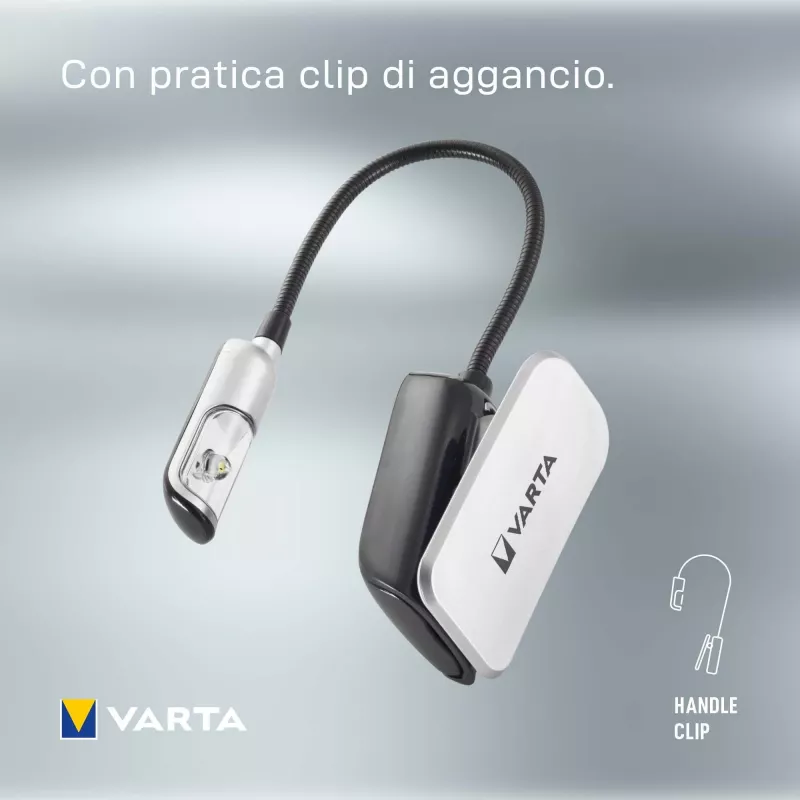 Varta Easy Line 16618 luce per lettura LED, 9 lm, con clip