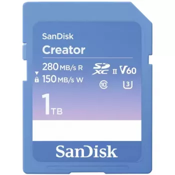 Scheda di memoria SanDisk Creator SD UHS-II, 1 TB, blu, SDSDXEP-1T00-GNCIS