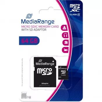 Scheda di memoria MediaRange 64GB MicroSDXC Class 10 MR955