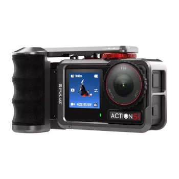 Custodia di protezione in metallo con impugnatura Puluz per DJI Osmo Action 5 Pro / Action 4 / Action 3